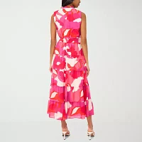 MSK Womens Sleeveless Floral Maxi Dress