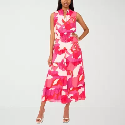 MSK Womens Sleeveless Floral Maxi Dress
