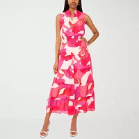 MSK Womens Sleeveless Floral Maxi Dress