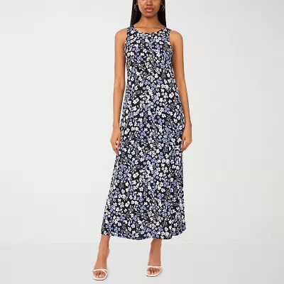 MSK Womens Sleeveless Floral Maxi Dress
