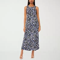 MSK Womens Sleeveless Floral Maxi Dress