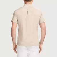 IZOD Luxe Classic Mens Regular Fit Short Sleeve Button-Down Shirt