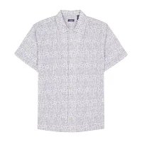 IZOD Saltwater Dune Texture Mens Classic Fit Short Sleeve Button-Down Shirt