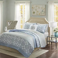 Madison Park Essentials Nova Complete Quilt Set With Cotton Bed Sheets