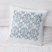 Madison Park Isabella 4-Pc Ruffle Quilt Set With Throw Pillow