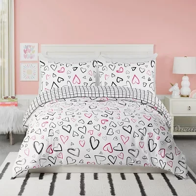 Urban Playground Roxy Hearts Reversible Comforter Set