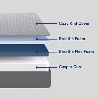 The Casper Sleep Slate 10.5" Breathable Flex Foam Firm Tight Top Mattress a Box