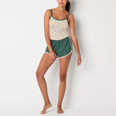 Arizona Body Womens Juniors Crew Neck Sleeveless 2-pc. Pajama Sets