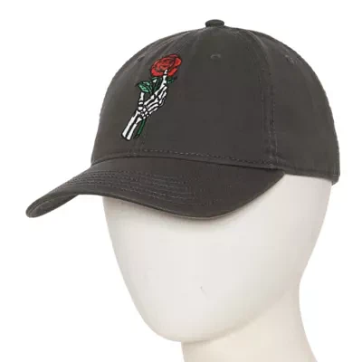 Mens Skeleton Rose Baseball Cap