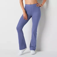 Reebok Womens High Rise Rib Full Length Leggings