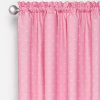 Eclipse Kids Polka Dots Energy Saving Blackout Rod Pocket Single Curtain Panel