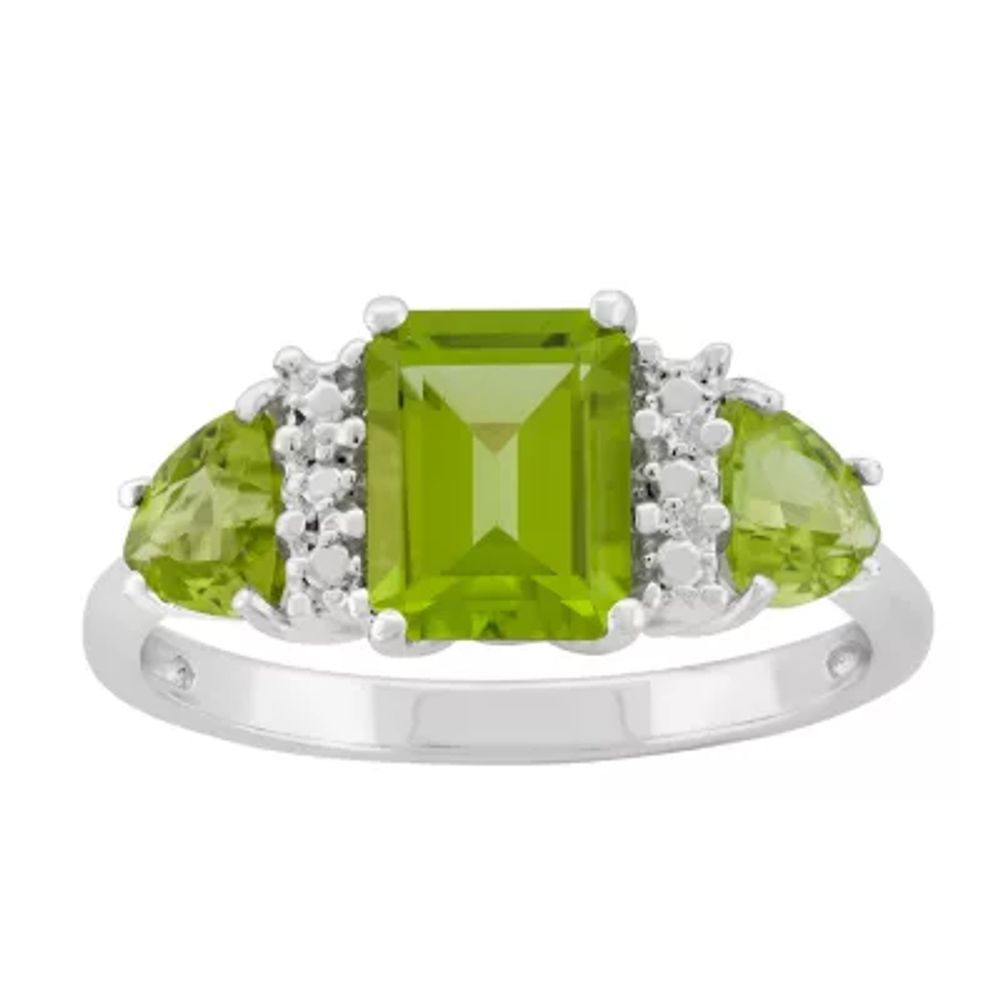 Genuine Peridot Sterling Silver Ring