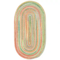 Capel Baby's Breath Oval Braided Rug