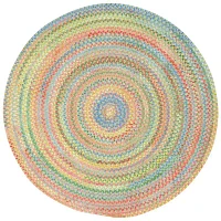 Capel Baby's Breath Reversible Braided Round Rug