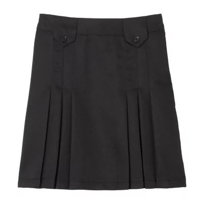 French Toast Front-Pleated Tab Skirt Little & Big Girls Pleated
