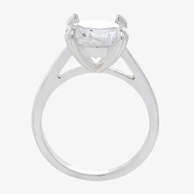 Sparkle Allure Cubic Zirconia Pure Silver Over Brass Round Solitaire Engagement Ring