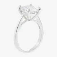 Sparkle Allure Cubic Zirconia Pure Silver Over Brass Round Solitaire Engagement Ring