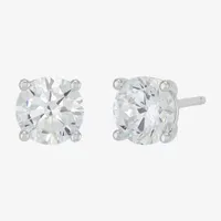 Diamonart White Cubic Zirconia Sterling Silver Heart 3 Pair Earring Set