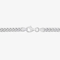 Sterling Silver 7.5 Inch Solid Curb Chain Bracelet