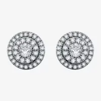 Ever Star (H-I / I1) 1 CT. T.W. Lab Grown White Diamond 10K White Gold 10.8mm Round Stud Earrings