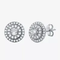 Ever Star (H-I / I1) 1 CT. T.W. Lab Grown White Diamond 10K White Gold 10.8mm Round Stud Earrings