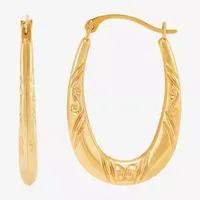 14K Gold 15.8mm Round Hoop Earrings