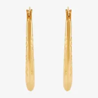 14K Gold 15.8mm Round Hoop Earrings