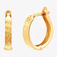 14K Gold 11.7mm Round Hoop Earrings