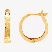 14K Gold 11.7mm Round Hoop Earrings