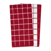 Ritz Terry Check Paprika 3-pc. Kitchen Towel