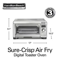 Hamilton Beach 4-Slice Professional Sure-Crisp Air Fry Digital Toaster Oven