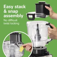 Hamilton Beach 14 Cup Stack & Snap Duo Food Processor