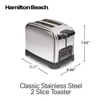 Hamilton Beach Classic Stainless Steel 2 Slice Toaster