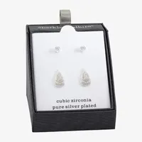 Sparkle Allure 2 Pair Cubic Zirconia Earring Set