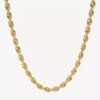 10K Gold Inch Hollow Rope Chain Necklace