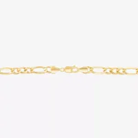 Made in Italy 10K Gold 24 Inch Semisolid Figaro Chain Necklace