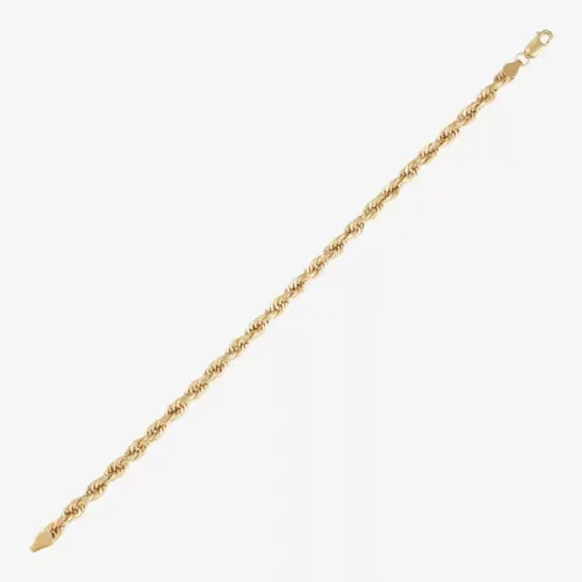 Mens 10K Yellow Gold 9 Curb Bracelet - JCPenney