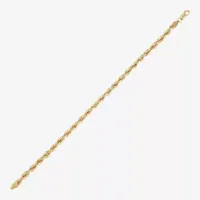 10K Gold 9 Inch Hollow Chain Bracelet