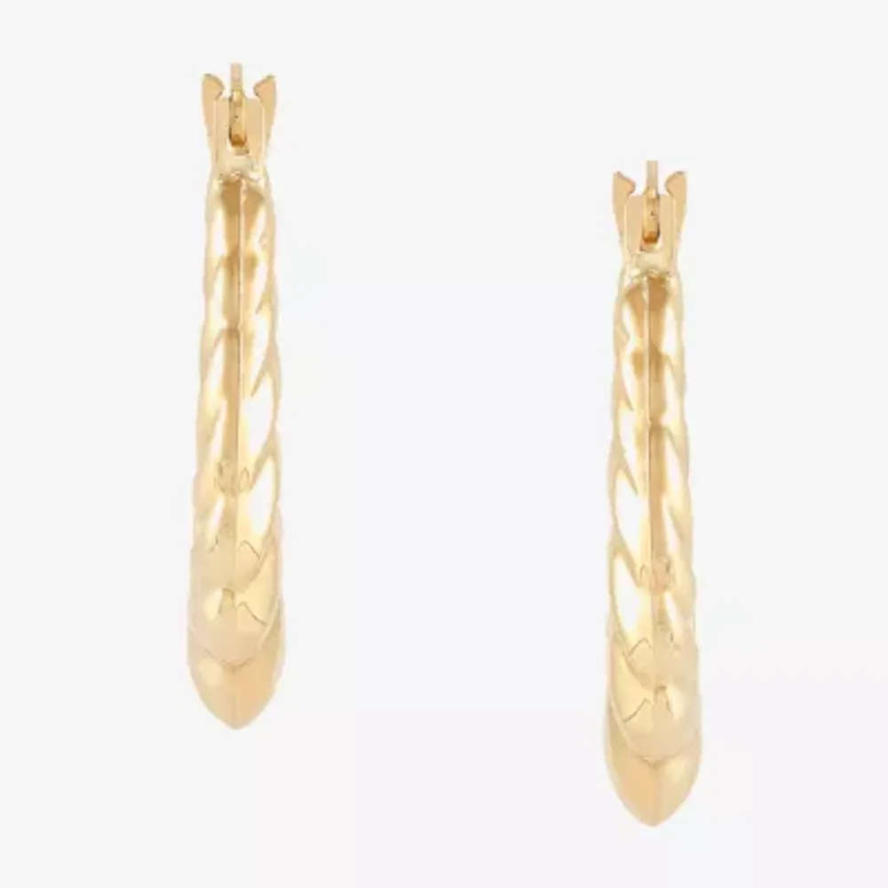 10K Gold 19.4mm Round Hoop Earrings