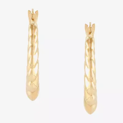 10K Gold 19.4mm Round Hoop Earrings