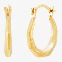 14K Gold 11.5mm Round Hoop Earrings