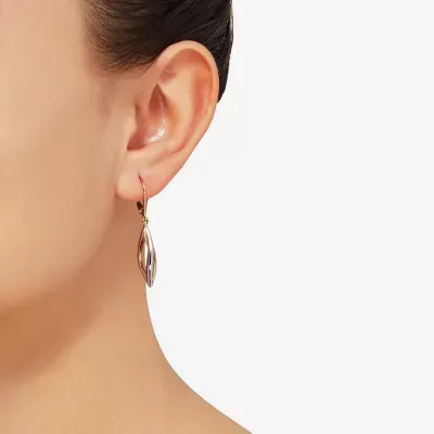 Made in Italy 14K Tri-Color Gold Drop Earrings