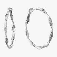 Sterling Silver 44mm Hoop Earrings