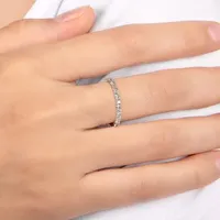 21.5MM Cubic Zirconia Sterling Silver Band