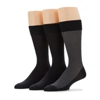 Stafford Microfiber 3 Pair Crew Socks Mens