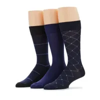 Stafford Microfiber 3 Pair Crew Socks Mens