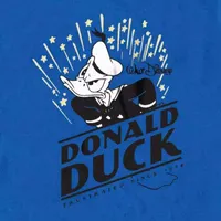 Mens Crew Neck Short Sleeve Regular Fit Donald Duck Graphic T-Shirt