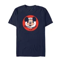 Mens Crew Neck Short Sleeve Regular Fit Mickey Mouse Graphic T-Shirt