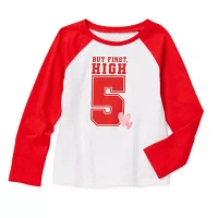 Okie Dokie Toddler & Little Girls Round Neck Long Sleeve T-Shirt