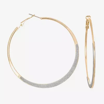 Bijoux Bar Delicates Gold Tone Round Hoop Earrings